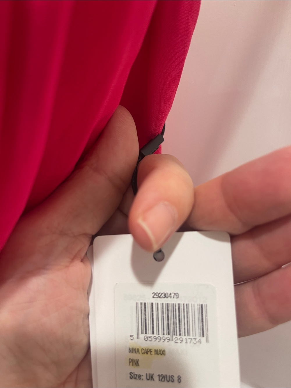Reiss One-Shoulder Fuchsia Red Gown - Picture 7 of 7